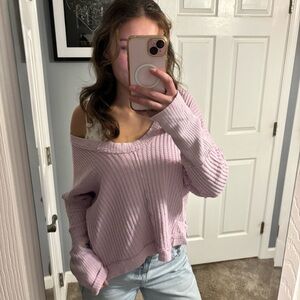 We The Free Off The Shoulder Thermal Waffle Long Sleeve Top